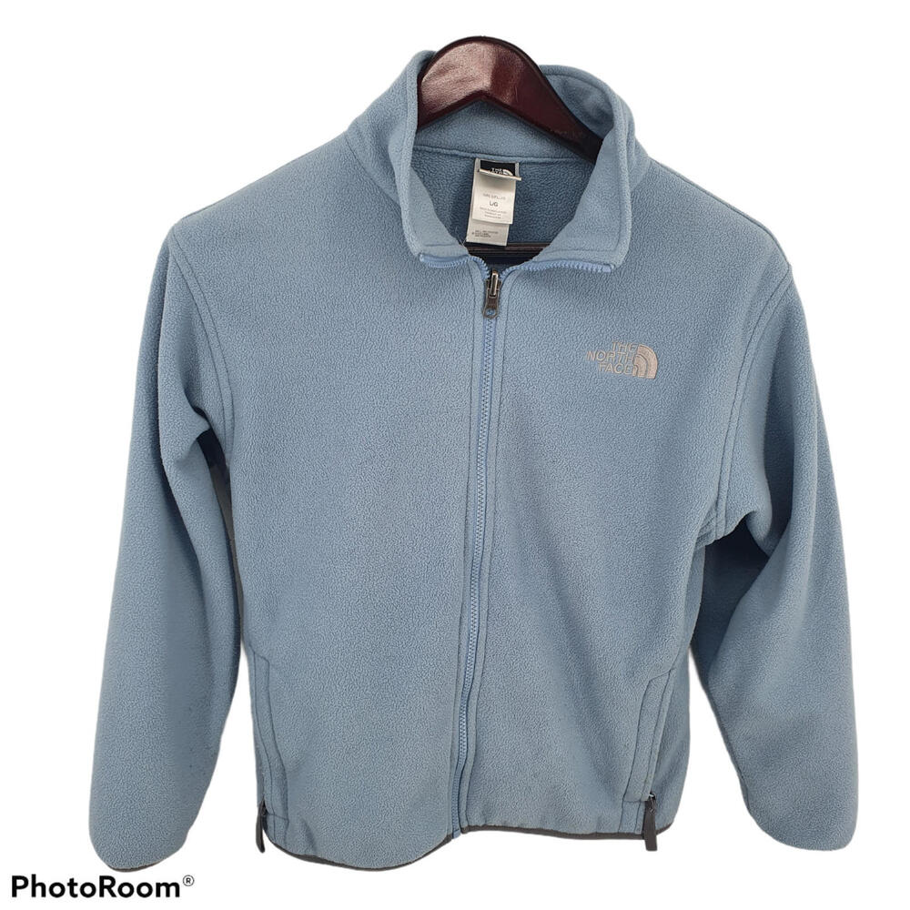 The North Face Fleece‎ Jacket Girls Size Large Blue Full Zip